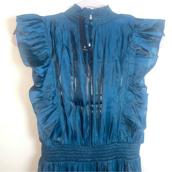 NWT Lulu's green maxi dress bridesmaid wedding guest Small shimmery - Picture 4 of 10